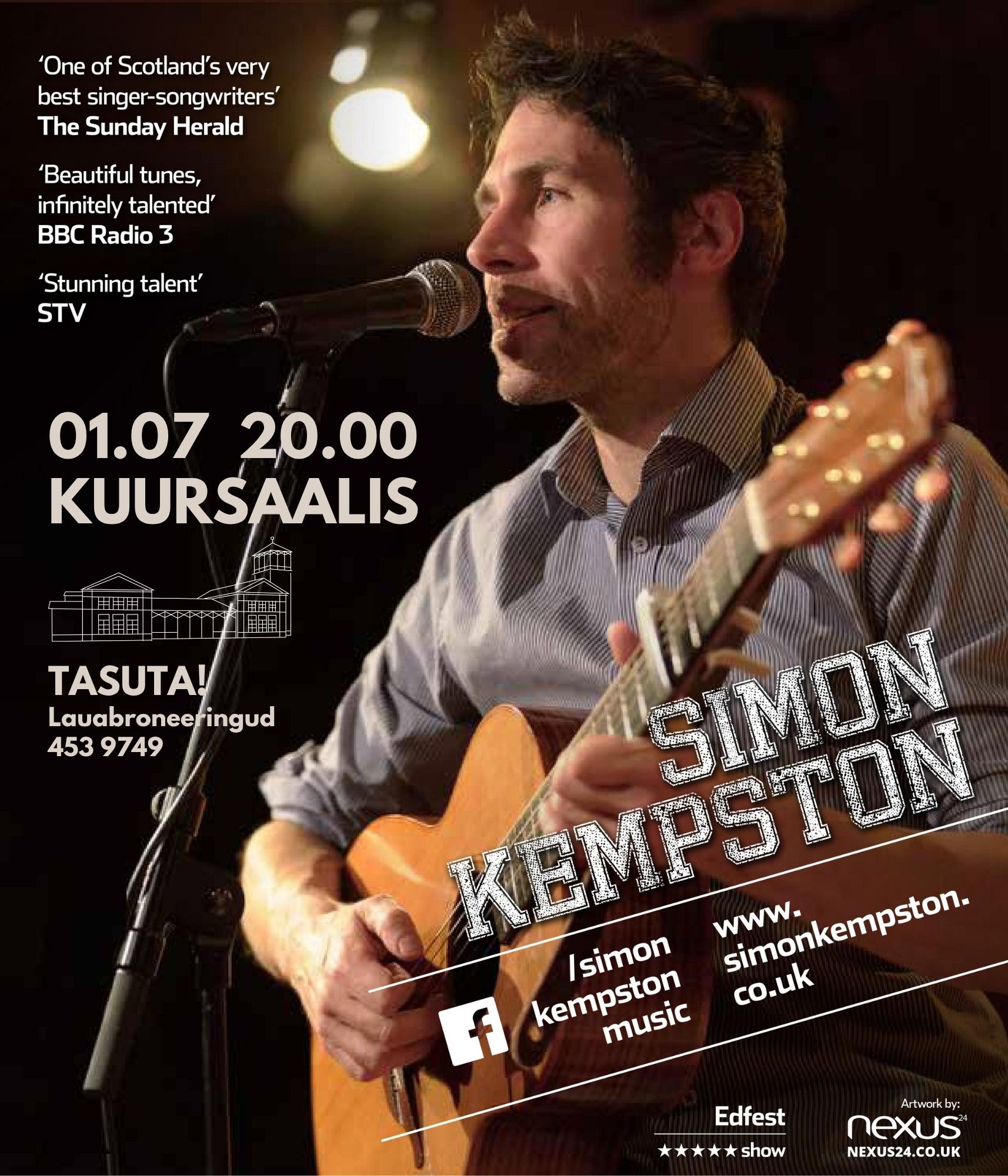 Simon Kempston kontsert Kuressaare kuursaalis